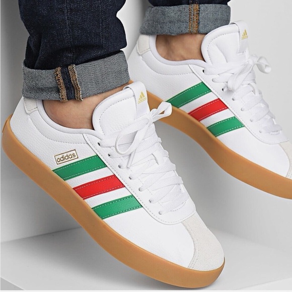 Adidas VL Court 3.0 Cloud White Green Red Men's Shoes